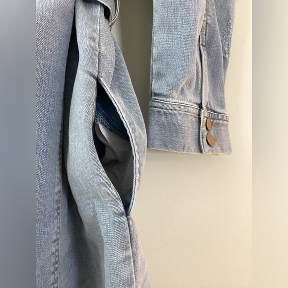 Elan tie-front jean dress L - Picture 6 of 9